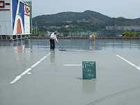 ウレタン防水２層目施工