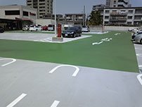 駐車場ライン工事・塗装工事を経て完成です。